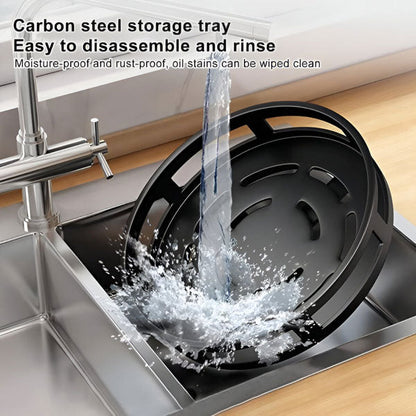 Rotating Metal Organizer with Three Open Tiers and Full Circle Base All Vera Mart