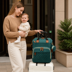 Diaper Backpack with Foldable Baby Bed and Built-In Changing Surface All Vera Mart