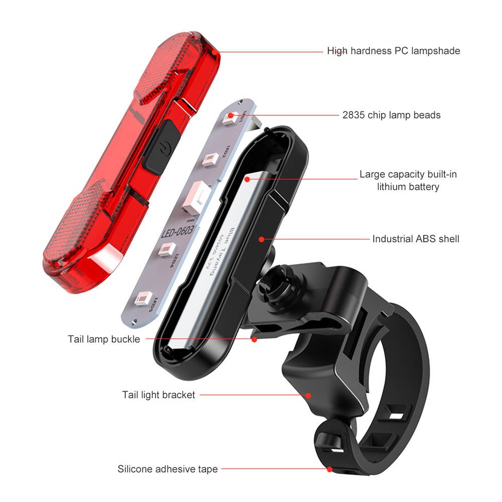 Bicycle Light Set with 1000 Lumen Front Beam and Rear Alert Light All Vera Mart