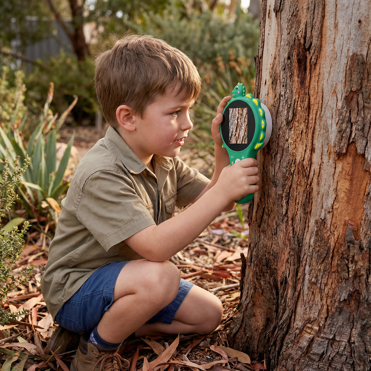 Handheld Digital Microscope 500X with Built-in IPS Screen and 8 LED Lights for Kids All Vera Mart