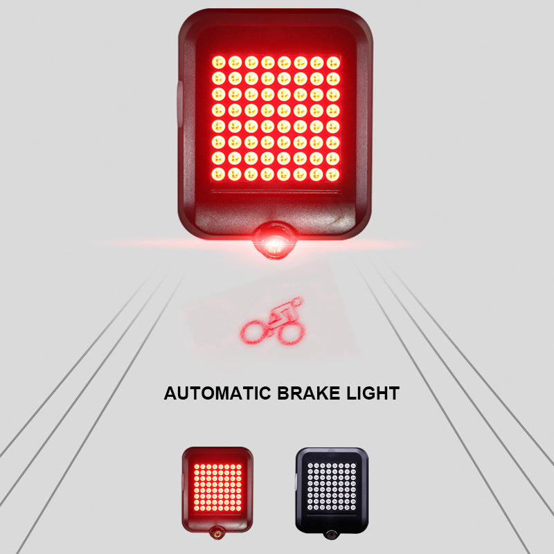 Smart Bicycle Tail Light with Tilt-Activated Arrows and Brake Detection, Infrared Laser All Vera Mart