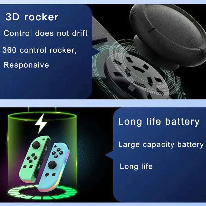 Wireless Game Controller with Dual Motor Vibration and RGB Lighting, Ergonomic Grip All Vera Mart