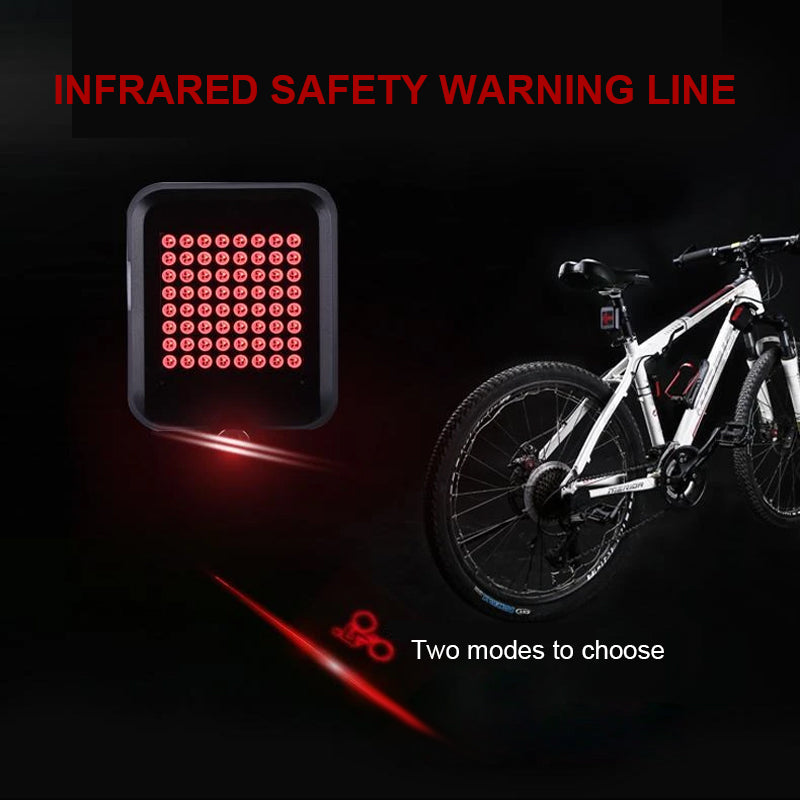 Smart Bicycle Tail Light with Tilt-Activated Arrows and Brake Detection, Infrared Laser All Vera Mart