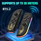 Wireless Game Controller with Dual Motor Vibration and RGB Lighting, Ergonomic Grip All Vera Mart