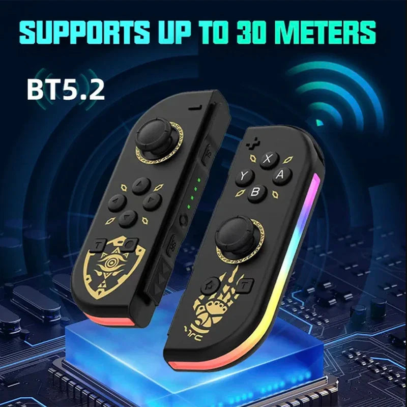 Wireless Game Controller with Dual Motor Vibration and RGB Lighting, Ergonomic Grip All Vera Mart