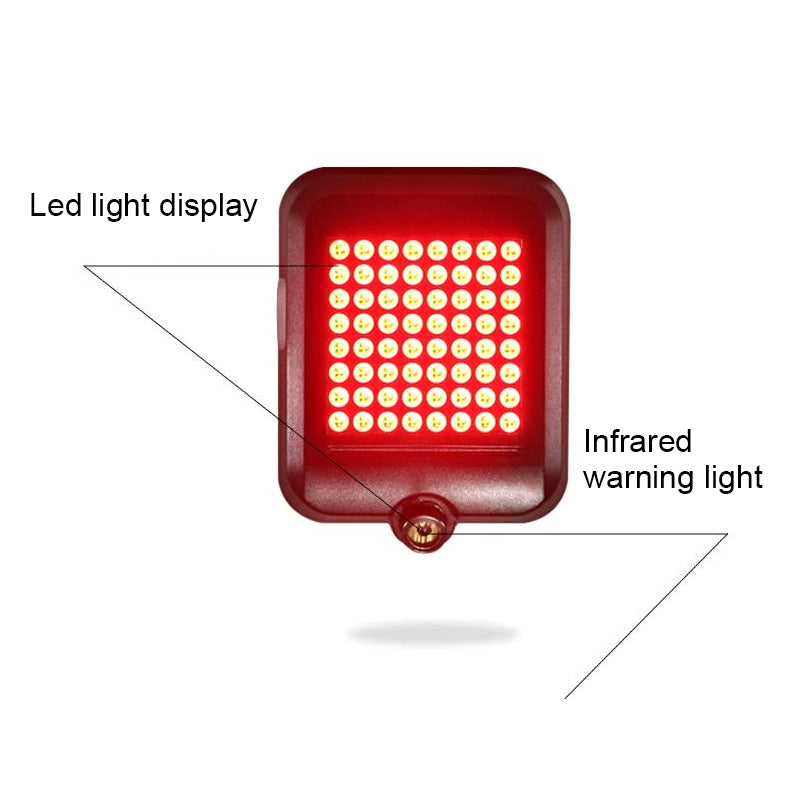 Smart Bicycle Tail Light with Tilt-Activated Arrows and Brake Detection, Infrared Laser All Vera Mart