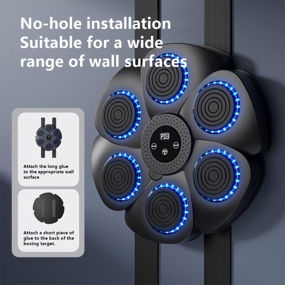 Interactive Wall Mount Boxing Machine with LED Scoring and USB Rechargeable Battery All Vera Mart