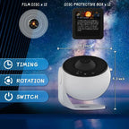 Rotating Galaxy Projector with 12 Film Discs and Adjustable Focus, 360° Coverage All Vera Mart