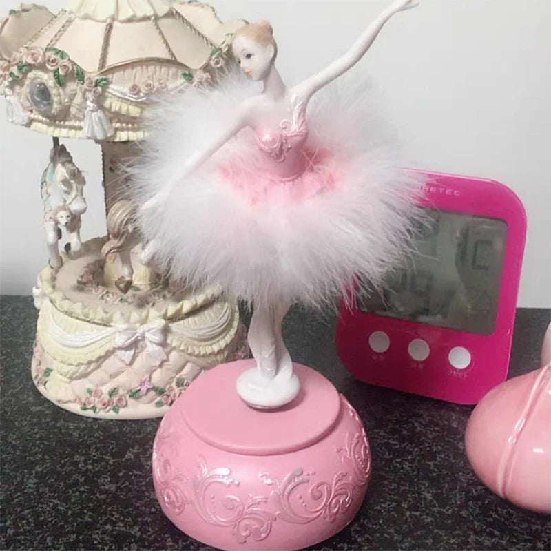 Wind-Up Ballerina Music Box with Rotating Dancer and Classical Melody All Vera Mart