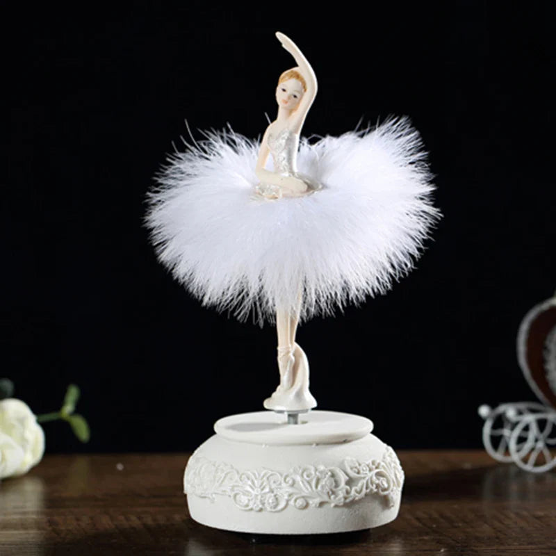 Wind-Up Ballerina Music Box with Rotating Dancer and Classical Melody All Vera Mart