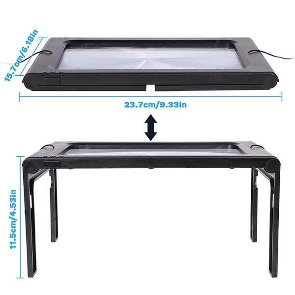 Hands Free Reading Magnifier with Built In LED Lights and Neck Strap, 3x Magnification All Vera Mart