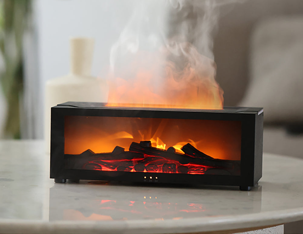 Ultrasonic Mist Diffuser with Flame Light Effect and Remote Control All Vera Mart