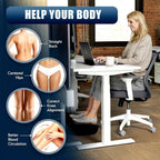 Memory Foam Foot Cushion with Velvet Cover and Non Slip Base for Desk Support All Vera Mart