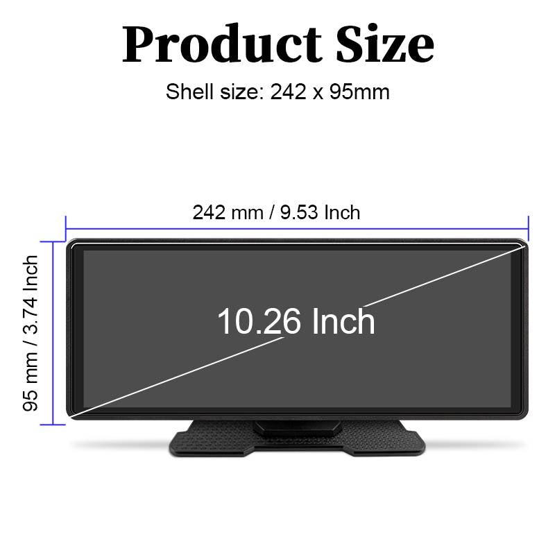 Touchscreen Car Stereo with Voice Control and Backup Camera, 10.26 inch Display All Vera Mart