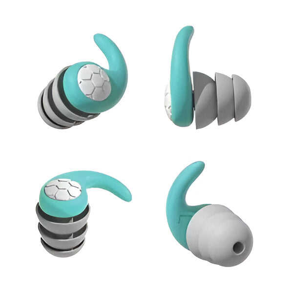Reusable Silicone Earplugs with Three-Layer Noise Blocking and Contoured Fit All Vera Mart