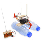 Remote Control Wooden Boat Kit with Assembly Building and 4-Direction Steering All Vera Mart