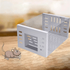 Live Mouse Trap with One-Way Entry and Galvanized Iron Cage, Holds 10-15 Mice All Vera Mart