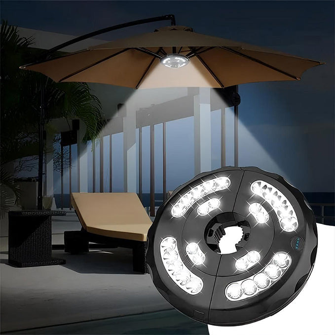 Rechargeable Parasol Light with Warm White LED and USB Charging Cable All Vera Mart
