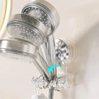 Suction Cup Shower Head Holder with 360-Degree Swivel and Storage Hook All Vera Mart