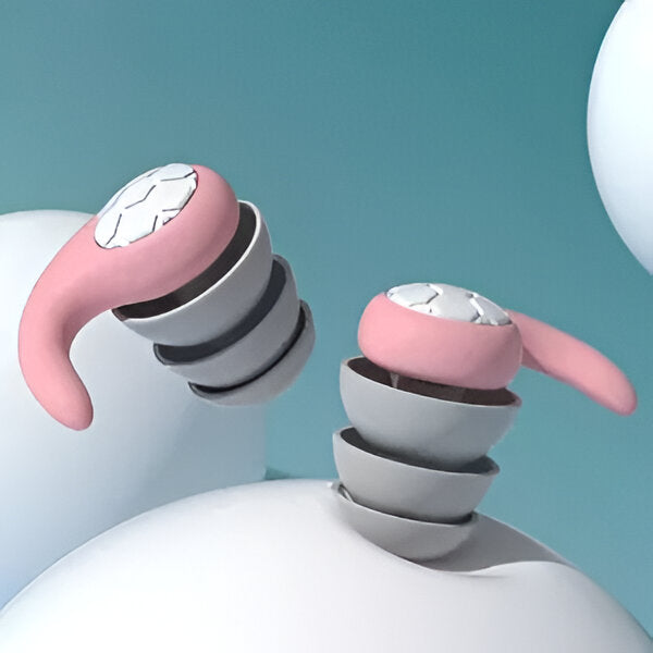 Reusable Silicone Earplugs with Three-Layer Noise Blocking and Contoured Fit All Vera Mart