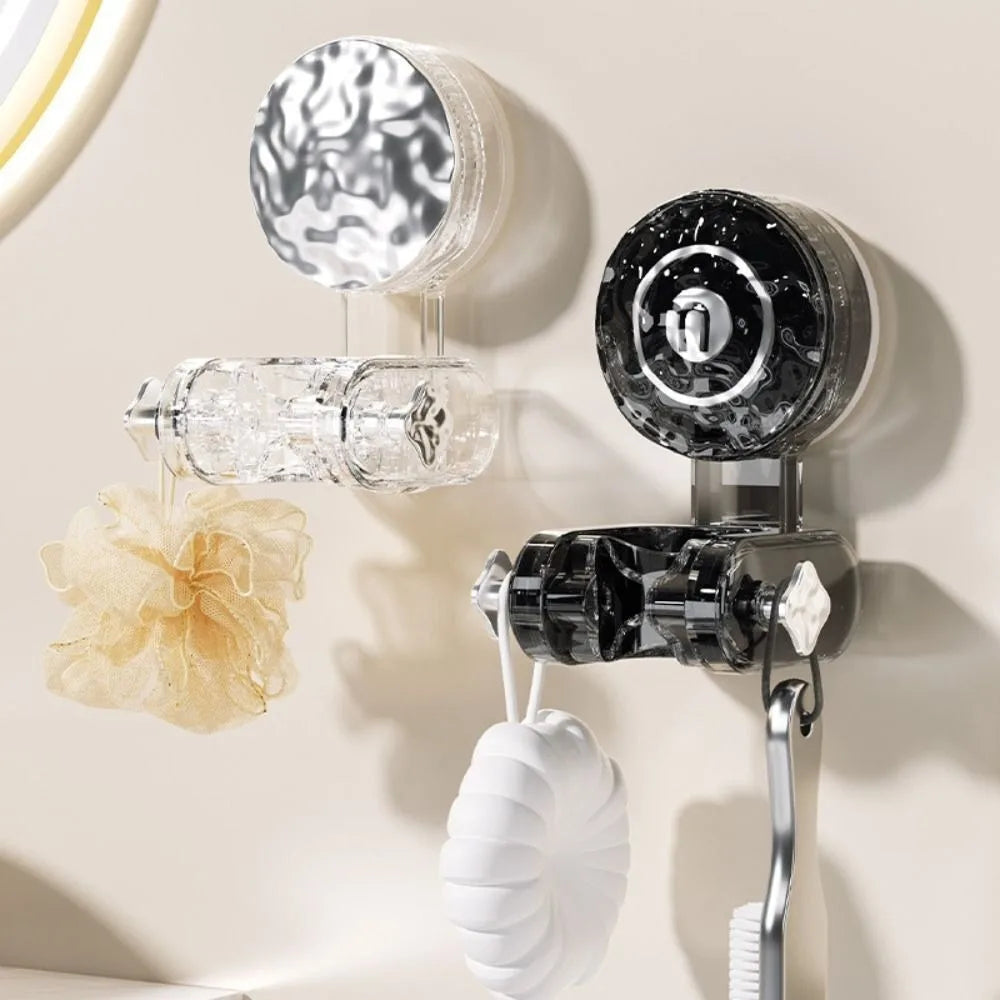 Suction Cup Shower Head Holder with 360-Degree Swivel and Storage Hook All Vera Mart