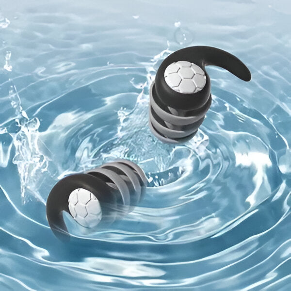 Reusable Silicone Earplugs with Three-Layer Noise Blocking and Contoured Fit All Vera Mart
