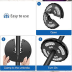 Rechargeable Parasol Light with Warm White LED and USB Charging Cable All Vera Mart