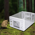 Live Mouse Trap with One-Way Entry and Galvanized Iron Cage, Holds 10-15 Mice All Vera Mart
