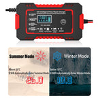 Pulse Repair Car Battery Charger with LCD Display and Multi-Battery Support All Vera Mart
