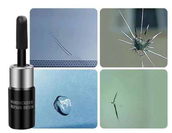 Windscreen Repair Resin Kit with Applicator for Chips and Cracks All Vera Mart