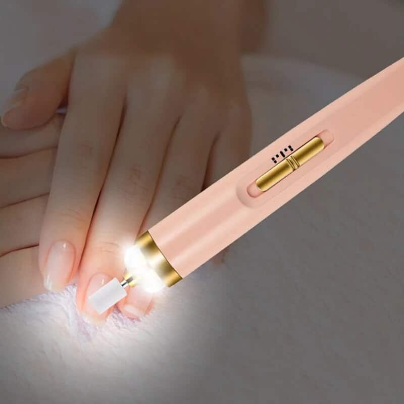Electric Nail File and Buffer Kit with 5 Bits and Built-In Light, Cordless All Vera Mart