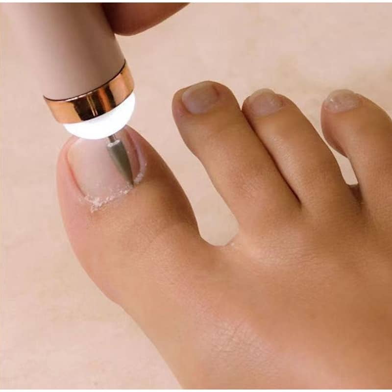 Electric Nail File and Buffer Kit with 5 Bits and Built-In Light, Cordless All Vera Mart