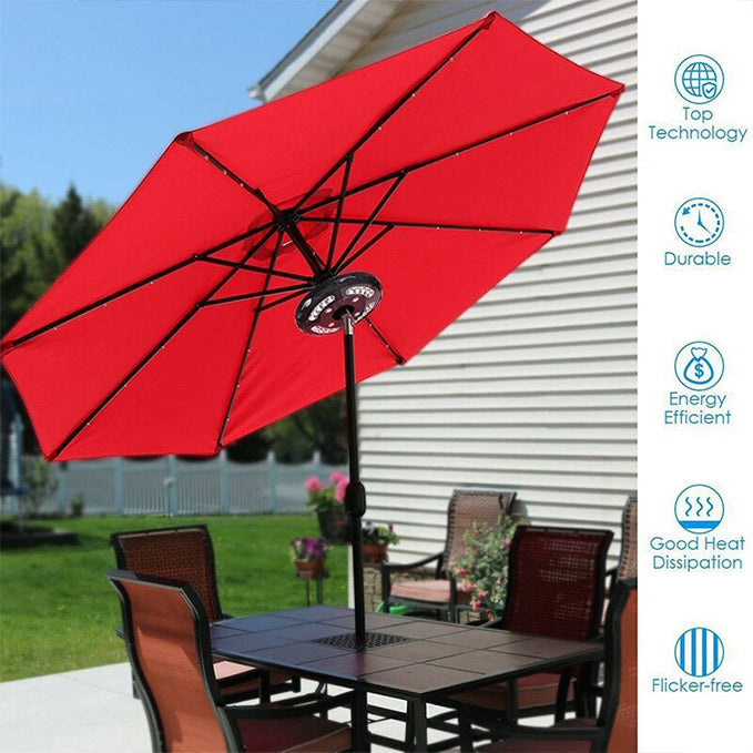 Rechargeable Parasol Light with Warm White LED and USB Charging Cable All Vera Mart