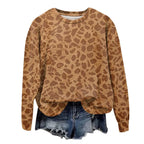 Leopard Print Oversized Sweatshirt - Lana
