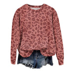 Leopard Print Oversized Sweatshirt - Lana