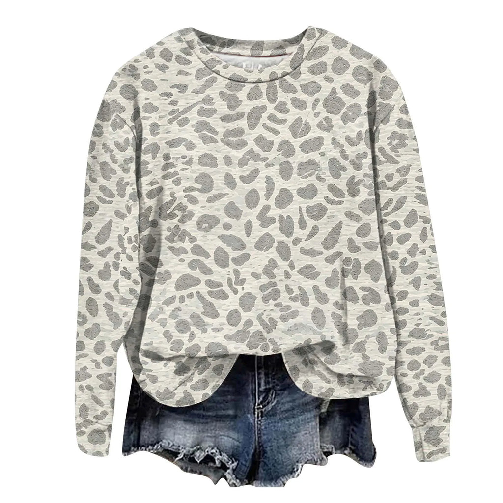 Leopard Print Oversized Sweatshirt - Lana