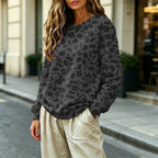 Leopard Print Oversized Sweatshirt - Lana