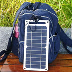 Portable Solar Panel Charger with Monocrystalline Cells and Hanging Hooks, 6W Output All Vera Mart