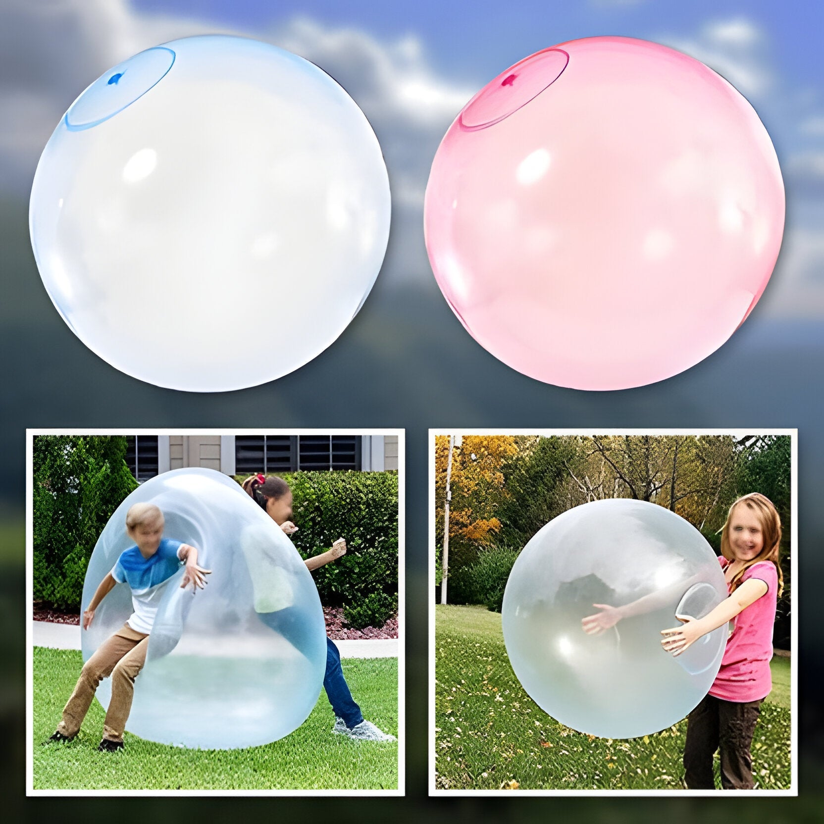 Stretchy Bubble Ball with Burst Resistant Material for Indoor and Outdoor Play All Vera Mart