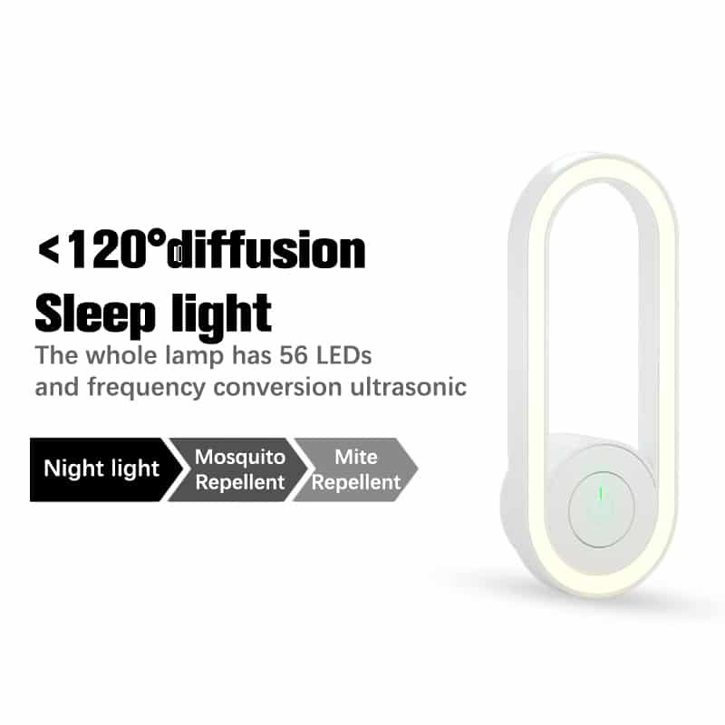 Ultrasonic Mosquito Repellent with LED Night Light and Frequency Variation All Vera Mart