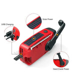 Emergency Hand Crank Radio with Solar Panel and LED Flashlight, SOS Siren All Vera Mart
