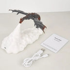 Dragon Flame Effect Night Light with Flickering Fire and USB Charging All Vera Mart