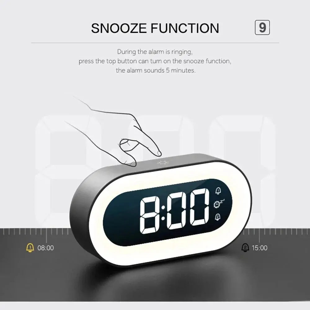 Sunrise Alarm Clock with Dimmable Night Light and Nature Sounds, USB-C Rechargeable All Vera Mart