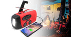 Emergency Hand Crank Radio with Solar Panel and LED Flashlight, SOS Siren All Vera Mart