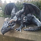 Gothic Dragon Garden Statue with Detailed Scale Texture and Weather Resistant Resin All Vera Mart