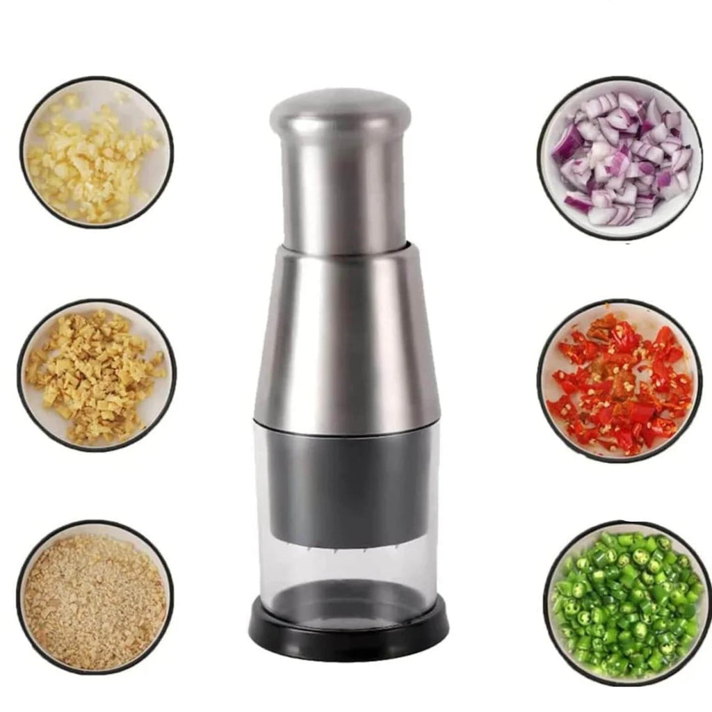 Manual Kitchen Chopper with Stainless Steel Blades and Integrated Bowl All Vera Mart