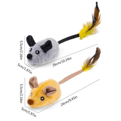 Rechargeable Interactive Cat Mouse Toy with Obstacle Sensors and Automatic Direction Changes All Vera Mart