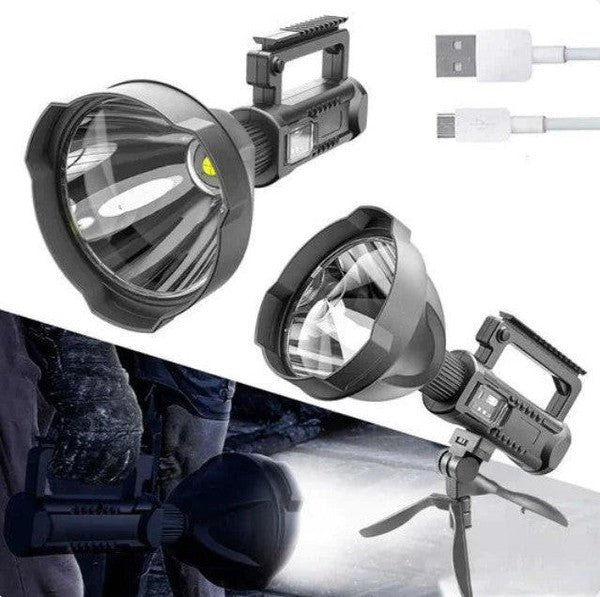 LED Flashlight with 1000m Beam and Tripod Mount, 90000 Lumens All Vera Mart