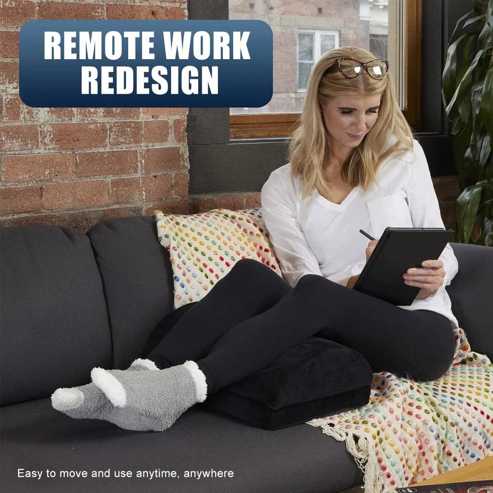 Memory Foam Foot Cushion with Velvet Cover and Non Slip Base for Desk Support All Vera Mart