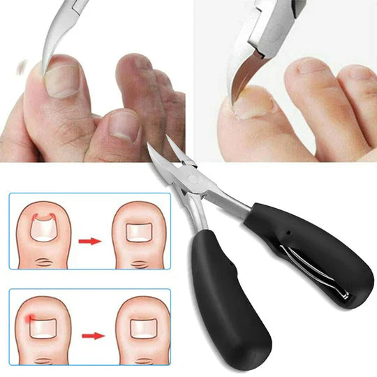 Thick Nail Clipper Set with Carbon Steel Blade and Built-in File All Vera Mart